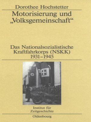 cover image of Motorisierung und "Volksgemeinschaft"